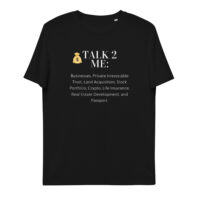 Money Talks Unisex organic cotton t-shirt black