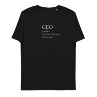 CEO Unisex organic cotton t-shirt black