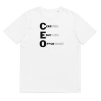 CEO Split Unisex organic cotton t-shirt white